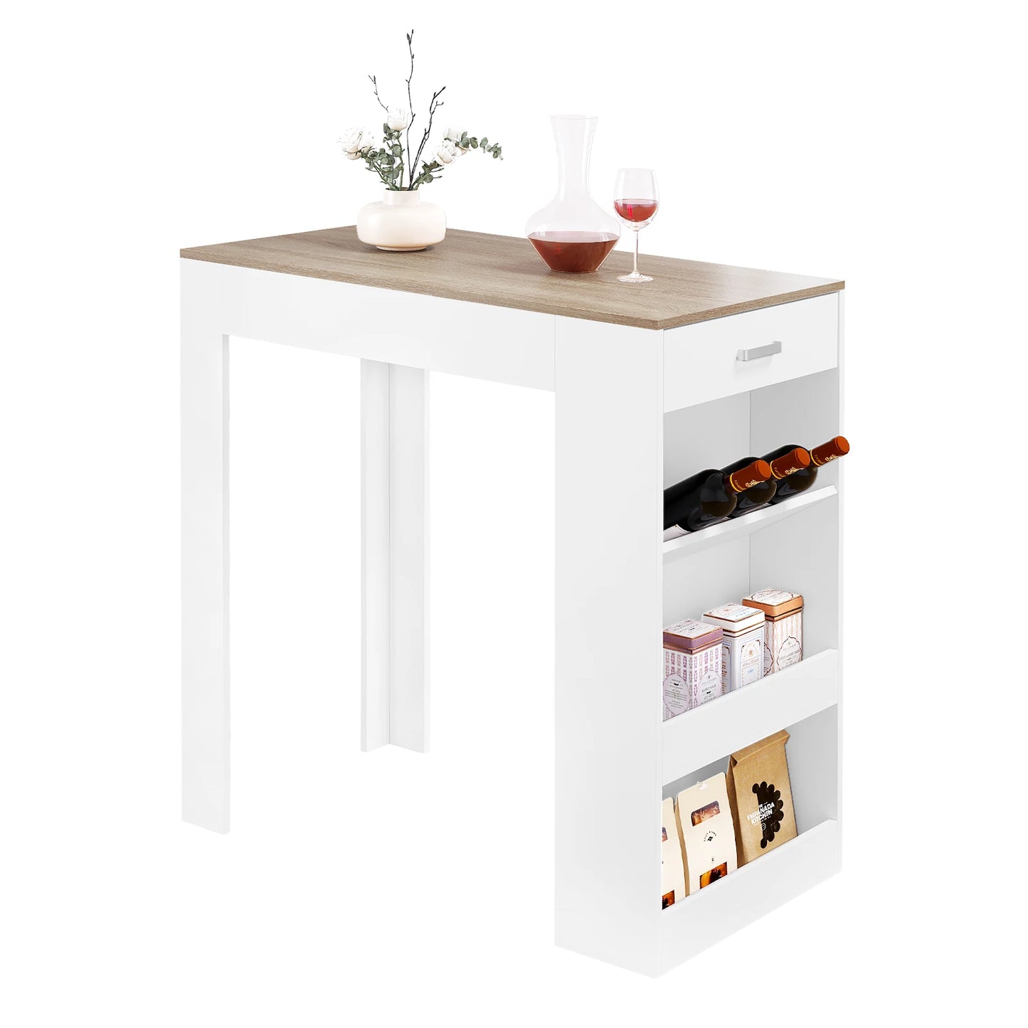 Bistro Table with 1 Shelf