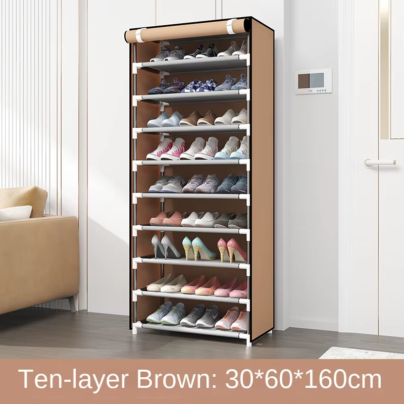 Zippered shoe cabinet