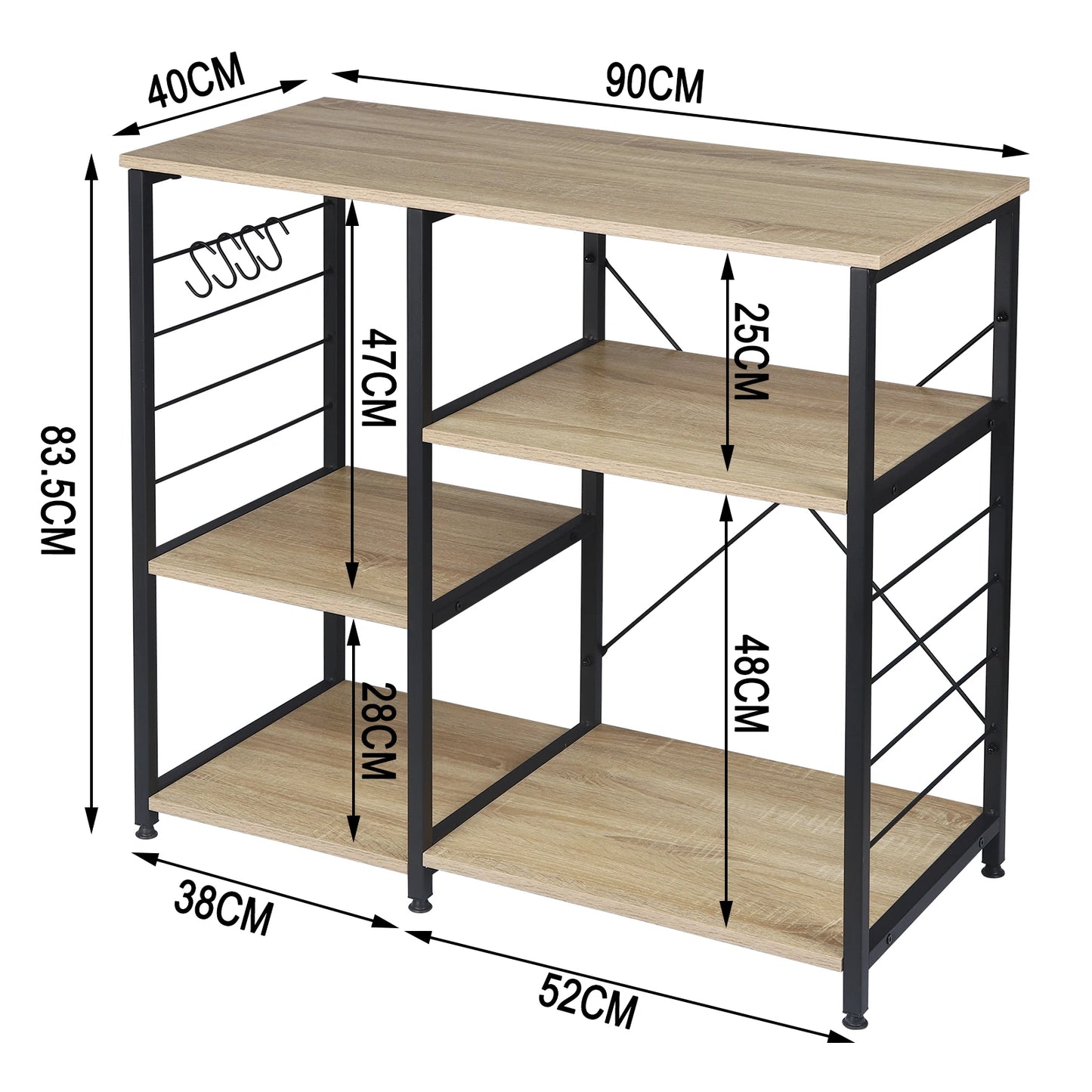 3-shelf cabinet