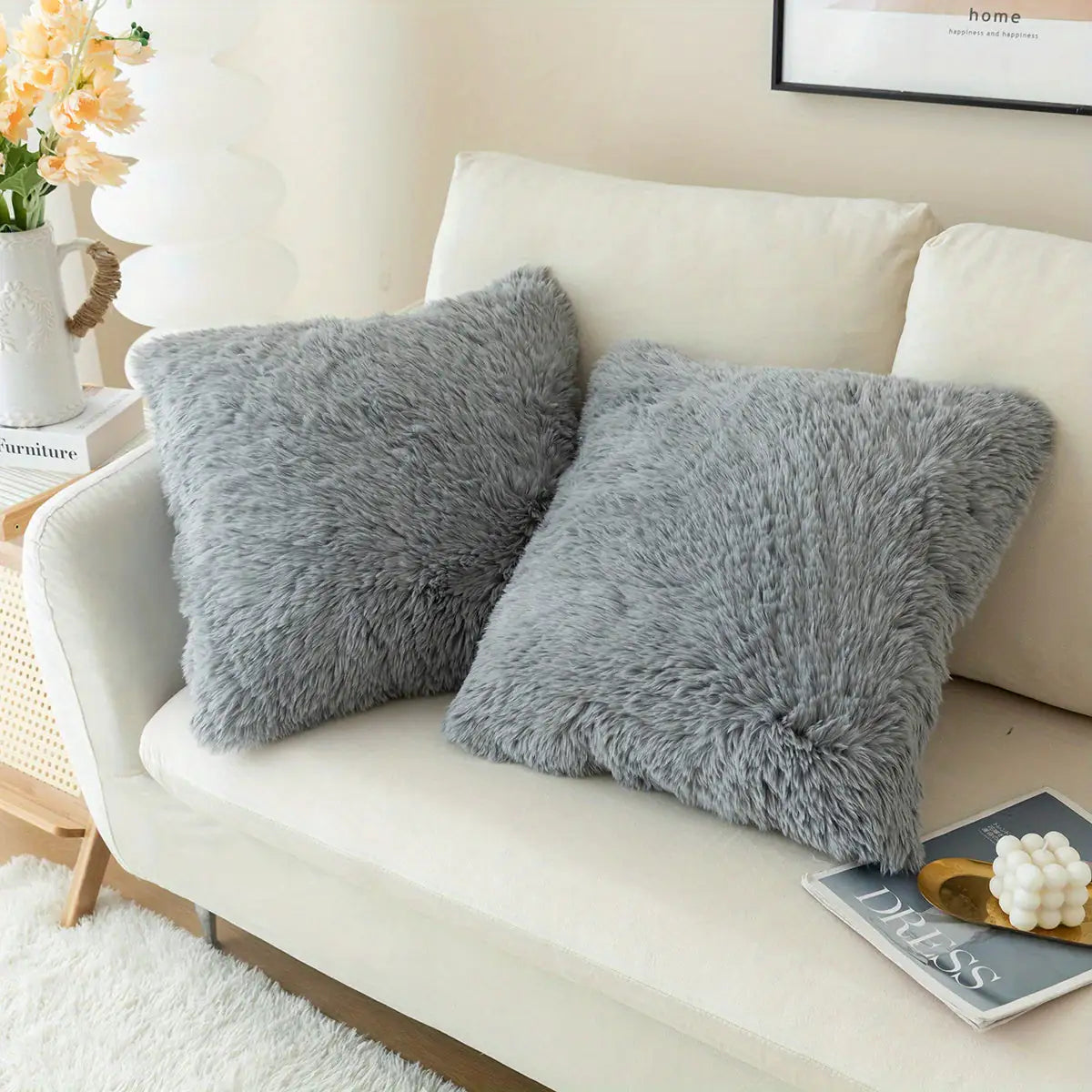 Soft and Luxurious Faux Fur Cushion Covers