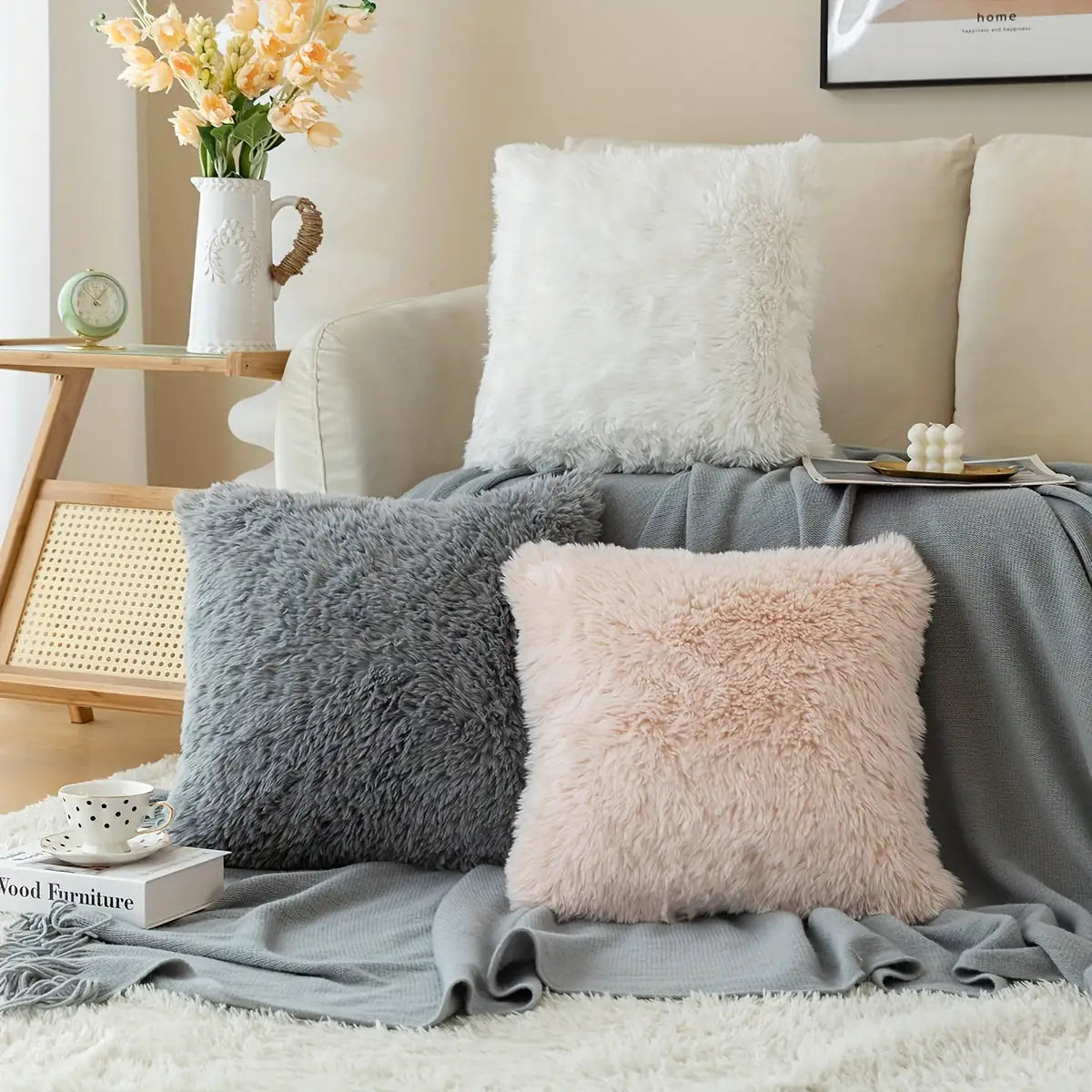 Soft and Luxurious Faux Fur Cushion Covers